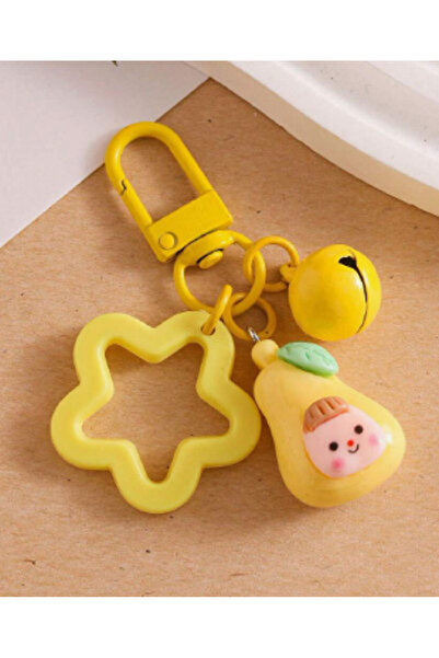 TChic Yellow Pear-Shaped Zipper Ornament Bag Ornament Charm