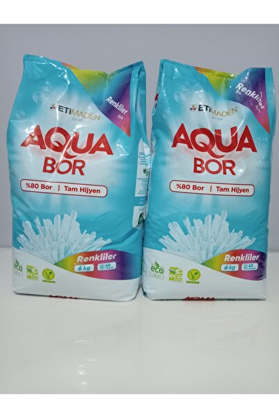 ETİ MADEN AQUABOR DOĞAL MİNERALLİ TOZ ÇAMAŞIR DETERJANI RENKLİLER İÇİN 80 YIK...