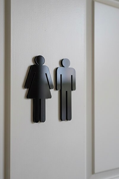 Yalıgraf Reklam Tabela تمثال رجل من البليكسي الأسود للمرحاض، ذاتي اللصق، 15 سم