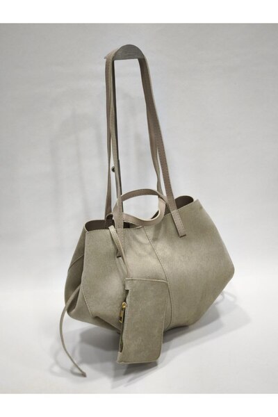 adissa collection Suede Shopper - Large Tote Bag with Soft Suede Look |   Max...