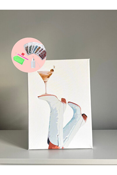 YADA Mavi Çizme - Rhinestone Kit, Diamond painting, Kristal Taş Yapıştırma 25x35 Kanvas