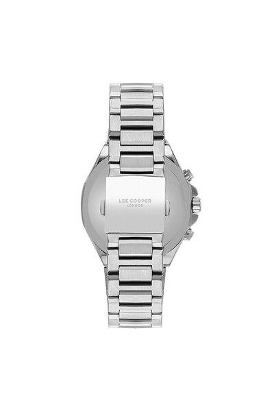 Lee Cooper Lc07982.370 Men's Wristwatch | 46 mm Green Patterned Dial, Steel Case, Multifunction with Calendar