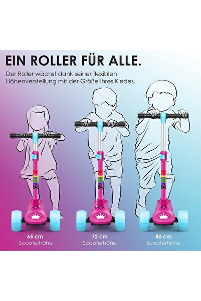 Kidiz Children's scooter - Adjustable - Foldable - Pink