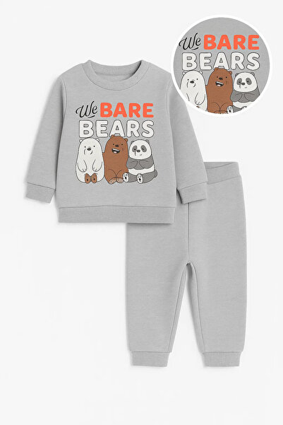 MGO KİDS Baby Clothing Boy Baby Bare Printed 100% Cotton Combed 2 Thread 2-Piece Set