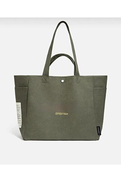 gül sezgin butik Women's Khaki Color Canvas Shoulder Bag