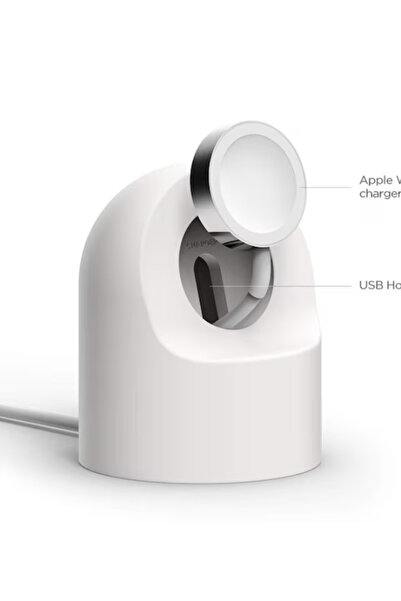 OEM White silicone charging stand, compatible with Apple Watch, Samsung and Huawei, stable and compact