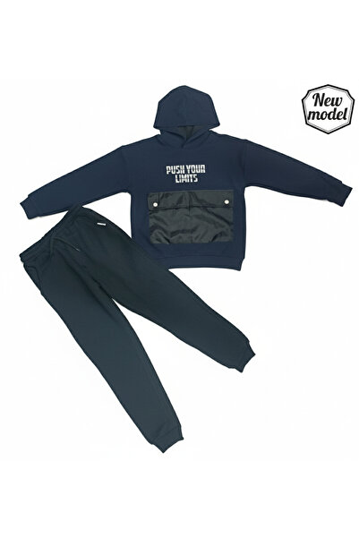 GİRL EMELY Boy's Hooded Sets of Bottom and Top Clothing Trend Model
