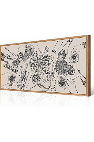 ALAYRA International لوحة فنية جدارية جميلة بإطار كبير من القماش مقاس 60×120 ...