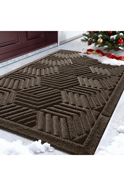Yimobra Front Entrance Door Mat, All-Season, 29.5x17 Inch, Beige Brown