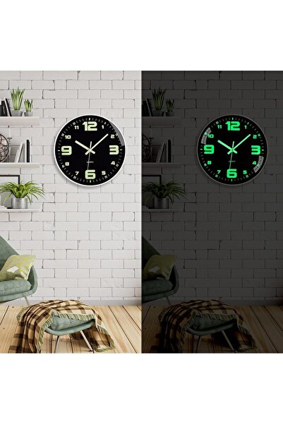 Generic Wall Clock - Battery Operated Silent Glow-in-the-Dark Large Analog Clock