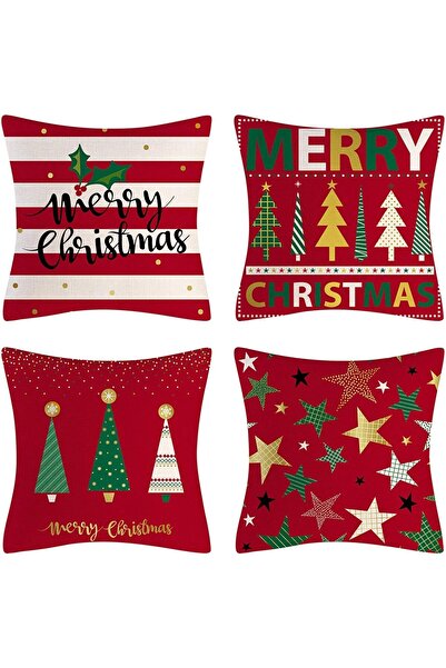 Generic Christmas Zippered Square Pillowcase - Merry Christmas Decorative Cushion Cover