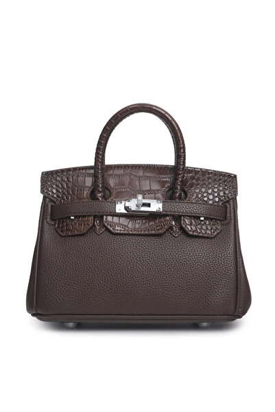 generic3 حقيبة يد وكتف نسائية انيقة وفاخرة جلد كروك الحجم الصغير مع ستراب