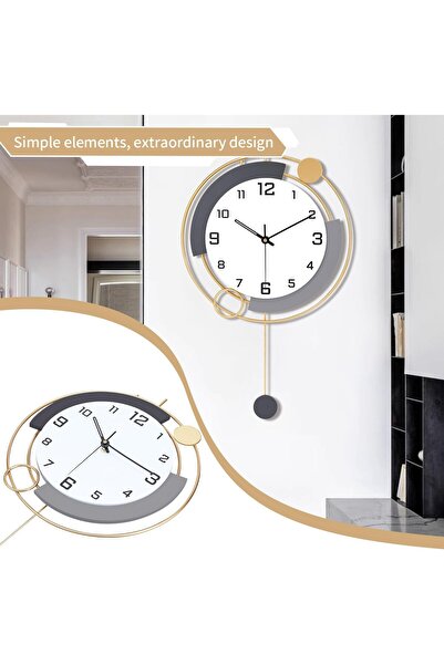 Generic Large Wall Clock with Pendulum Silent Quartz, Battery Operated 16x25.6 inch