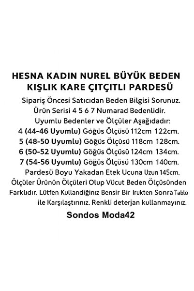 HESNA Women's Nurel Plus Size Winter Square Snap Coat