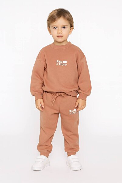 babymoon kids Момчешки еластичен панталон с велосипедна яка, 3-нишка суитшърт...