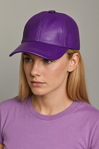 ZERAMİNE Genuine Leather Unisex Hat Cap – Quality Stitching Detailing - Premium