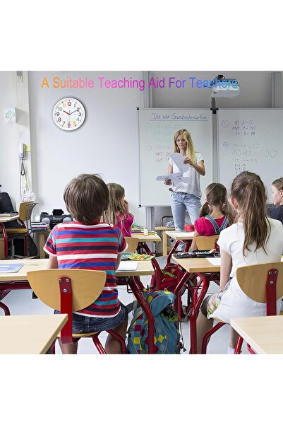 Generic Learning Clock for Kids - Silent 10-inch Colorful Analog Wall Clock