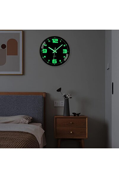 Generic Wall Clock - Battery Operated Silent Glow-in-the-Dark Large Analog Clock