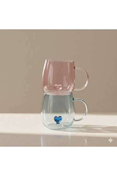 PABLİTO İkili kalp figürlü kupa bardak