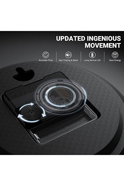 X SPRING Glow in The Dark Wall Clock, 30cm Luminous Analog Battery Operated