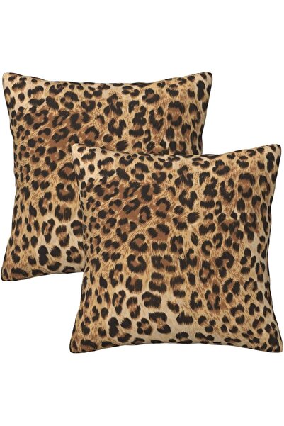 Tazweeq 2 Pack Leopard Pillow Covers 18x18in (45x45cm)