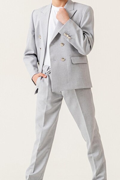 TONYTİNY Keten Kruvaze Tişörtlü Erkek Çocuk Takım Elbise