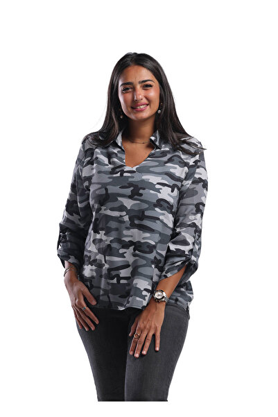 SUGA Black and white casual blouse