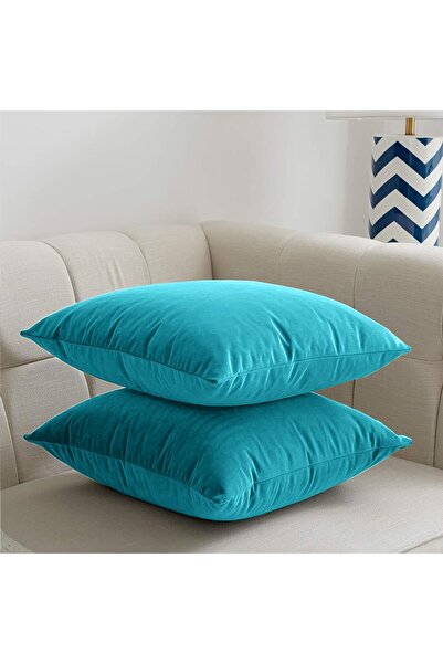 Generic Velvet Cushion Covers 50 x 50 cm - Turquoise Set of 2