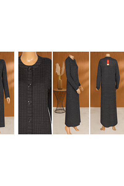 HESNA Γυναικείο παλτό Nurel Plus Size Winter Square Snap