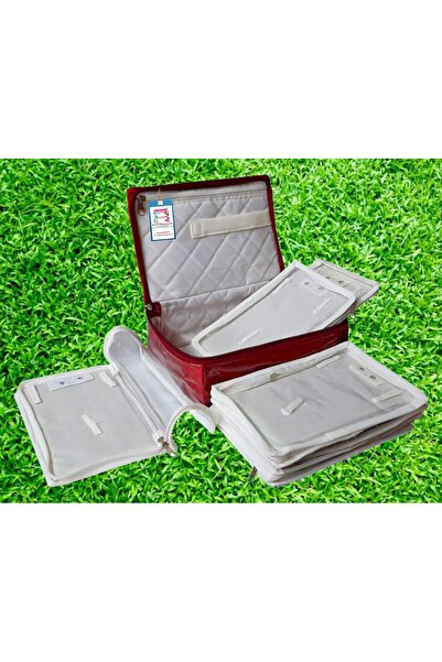 atorakushon Satin Makeup Pouches Cosmetic with 6 Necklace & Earrings Jewelry Organizer for Women (Ma