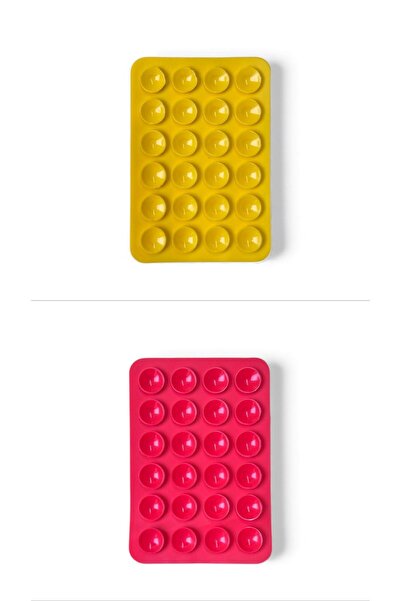 ila bags حامل هاتف ذو شفاط بلونين - لاصق قوي على ظهر الهاتف