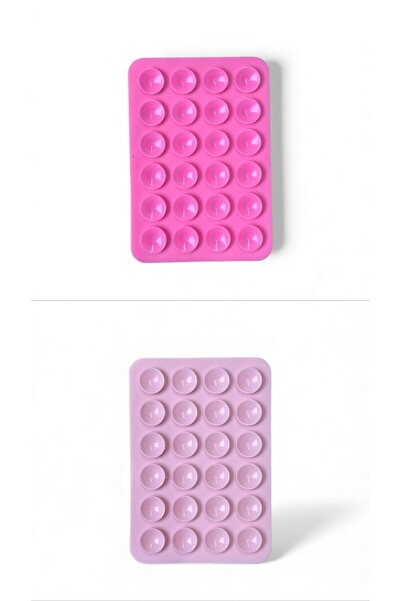 ila bags حامل هاتف ذو شفاط بلونين - لاصق قوي على ظهر الهاتف