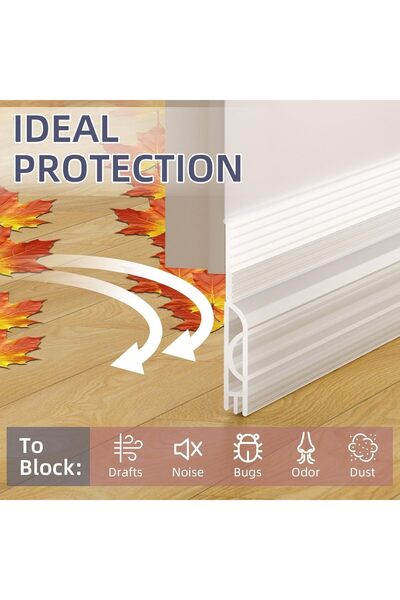 SWIUKPHE 1Pack 39in Door Draft Stopper - Silicone Under Door Seal, Transparent