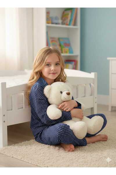 zavera for kids Girl's Dot Detailed Pajama Set - 100% Cotton