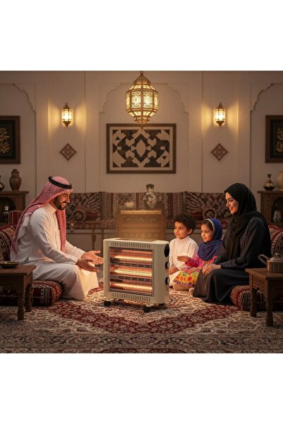 QUARTZ Electric Heater 2000W with Wheels and Overheat Protection - E07009