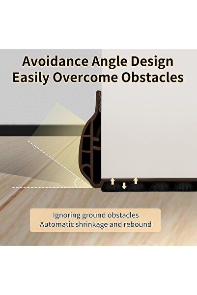 INFOSUN UCHUANG Door Draft Stopper Silicone Door Bottom Seal Strip - Brown