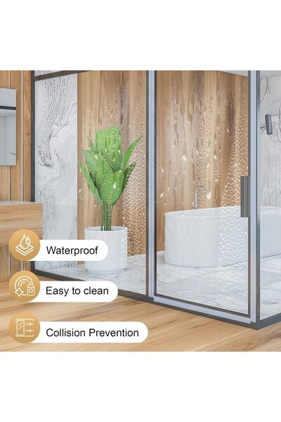 KASTWAVE Silicone Door Draft Stopper Weather Stripping, 16.4 ft Self-Adhesive (Transparent, 45mm)