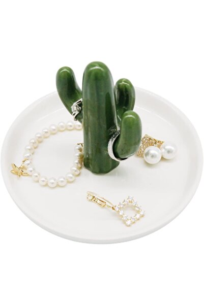 OASISGALORE Cactus Ring Holder - Jewelry Dish Trinket Tray (Cactus)