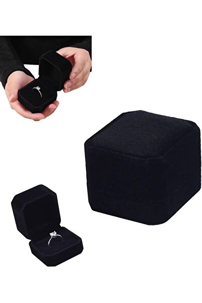 Duomama صندوق خاتم مخملي فاخر: علبة هدايا مجوهرات أنيقة ومنظم للأقراط