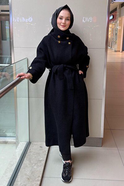Ghisa Belted Coat with Epaulet Detail on the Sleeves