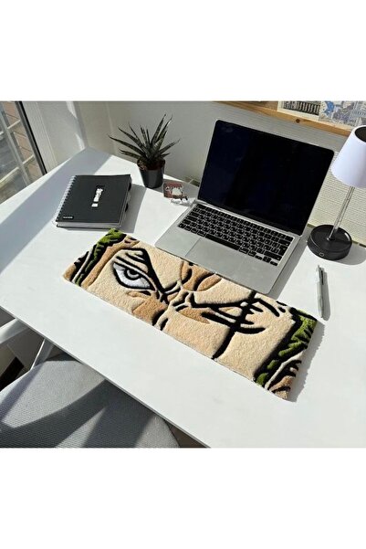 MOD10 El Yapımı Tafting Klavye Halısı 45x15 cm – Özel Tasarım Masa Dekoru