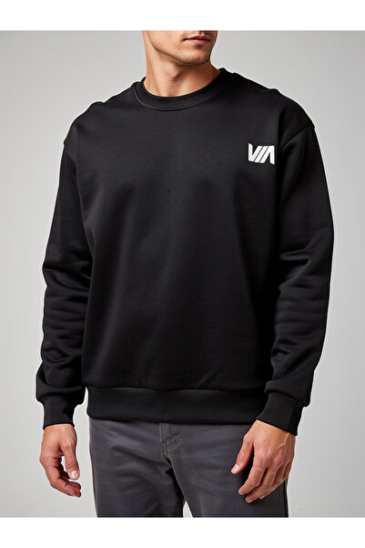 Via 3 İPLİK ŞARDONLU LOGO NAKIŞLI PREMİUM SWEATSHİRT