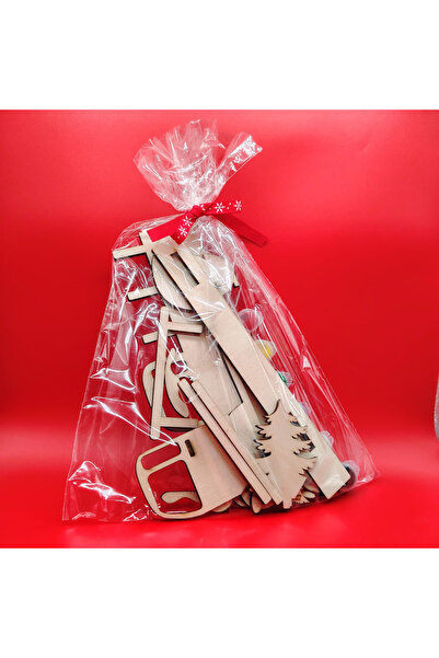 OEM Wooden creative set - Pickup truck, 17 pieces, paint set, 11 x 24 cm