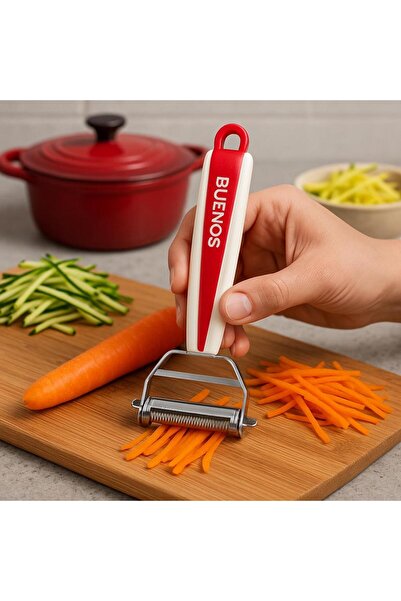 BUENOS Paslanmaz Çelik Jülyen Meyve Sebze Kesici Doğrayıcı - Sebze Soyucu
