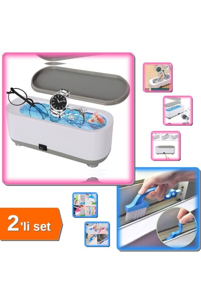 HerEveOyuncak USB Yüksek Titreşimli Temizleme Makinesi + Kenar Temizleme Fırç...