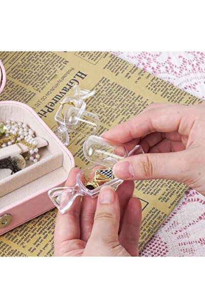 Generic Amzuia 16 Pcs Candy Shaped Clear Plastic Mini Jewelry Organizer (Stackable)