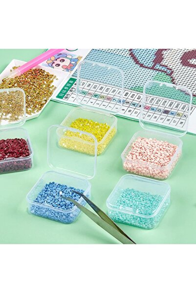 Generic 15pcs Mini Bead Organizer, Clear Plastic Organizer Box, Craft Organizers And Storage for Beads, Jewe
