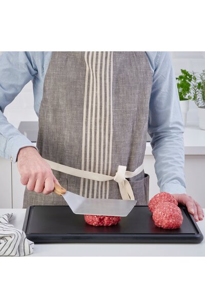 Generic Hamburger turner, stainless steel/beech, 30 cm