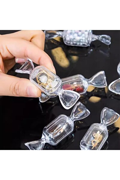 Generic Amzuia 16 Pcs Candy Shaped Clear Plastic Mini Jewelry Organizer (Stackable)