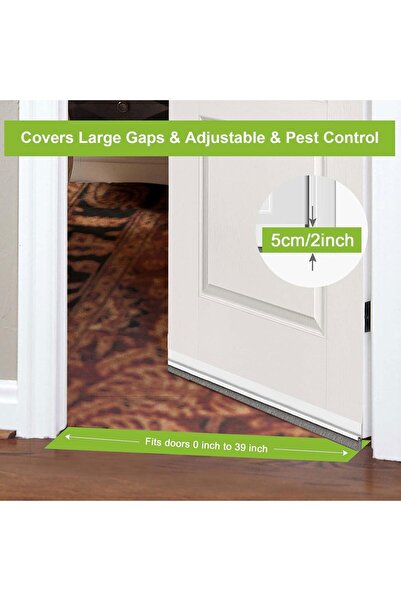Generic Door Sweep for Bottom of Door, 39.2" L, Self-Adhesive, Integrated Brush, White